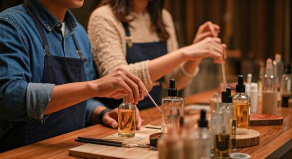 Indoor,Photo,Of,Perfume,Workshop,Couple,Romantic,???,??,Valentine's