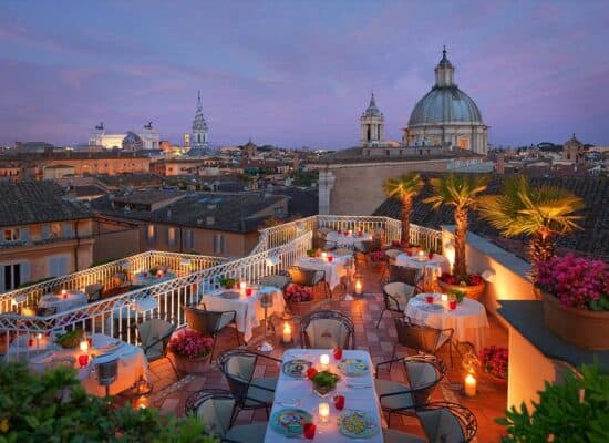rooftop restaurants rome hotel raphael