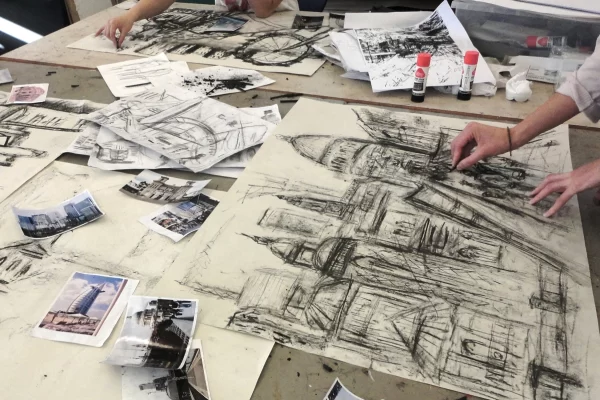 italy art workshop charcoal sketching drawing class