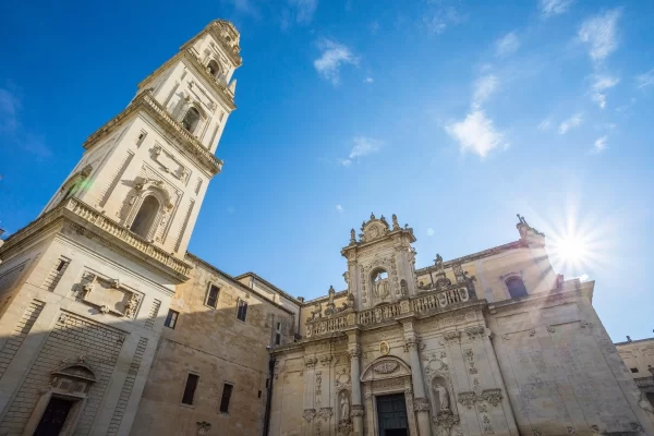 lecce puglia baroque cathedral bell tower